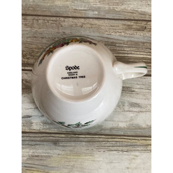 Spode Christmas Tree Teacup Saucer Set Made in England - Single Replacement Set - Picture 9 of 10